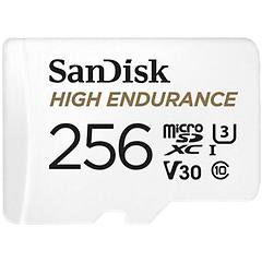 sandisk high endurance microsdhc 256 gb classe 10 u3 v30 uhs i adattatore sd