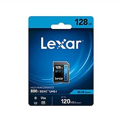 Lexar - 128gb Sdxc Professional 800x-black/blue