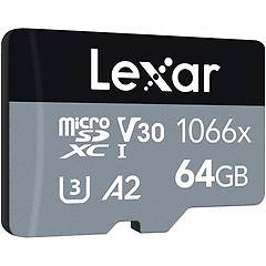 lexar professional 1066x microsdxc uhs i cards silver series 64 gb classe 10