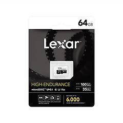 lexar microsdxc 64gb high-endurance classe 10 uhs-i