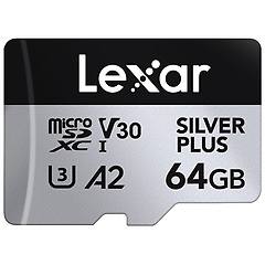 lexar professional silver plus 64gb microsdxc uhs-i classe 3