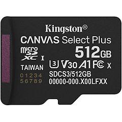 kingston technology microsdxc 512gb canvas select plus gen3 150r a1
