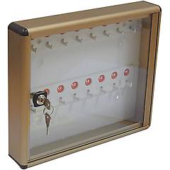 Alubox Bacheca Porta 16 Chiavi Alluminio Grigio 25 5x30