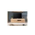 mobile tv in legno di quercia selvatica 193x40x53 oliato beige kent #233