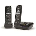 - telefono cordless duo dect nero con segreteria telefonica as690aduonoir