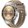 watch gt6 pro bluetooth gps nfc 46mm amoled titanio cinturino marrone resistenza acqua 5atm+ip68