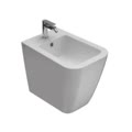 stone bidet a terra bianco lucido monoforo con fissaggi nascosti codice prod st010bi