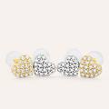 orecchini lobo claire oro bianco cubic zirconia collezione claire oro bianco