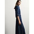 - abito chemisier in puro cotone denim regular fit donna blu scuro taglia xs
