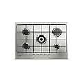 thp 752 w/ix/i 1 piano cottura gas 5 zone di cotura dimensioni l 73 cm p 51 piano in acciaio