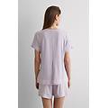 pigiama corto in modal con pizzo donna viola taglia m