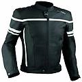 Americanpro American Pro Giubbotto Moto In Vera Pelle A Pro Liberty Bianco Tagli
