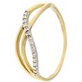 gioielleria lucchese oro - anello donna oro giallo bianco gl100855