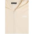 felpa comfort fit con zip e cappuccio in french terry coconut milk donna xxs