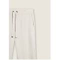 pantaloni donna in felpa micro-trecce con fondo dritto white sand donna medium