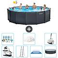 - piscina fuori terra in giro 478x124 cm grigio include accessori coordinati a2776