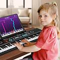 pianoforte digitale portatile a 61 tasti per principianti con supporto per musica adesivi e borsa da