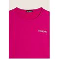 t-shirt comfort in tessuto tecnico con bordature a contrasto raspberry rose donna extra large