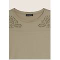 t-shirt in jersey con ricami floreali abbey stone donna large