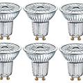 set da 10 lampadine led036703box10 led gu10 faretto trasparente luce naturale 4. 3w= 470lm (equiv 50