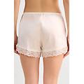 pantaloncino in seta con pizzo donna avorio taglia m