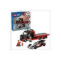 costruzioni city display truck f1 con auto da corsa audi 60493