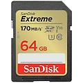 scheda sdxc extreme 64gb uhs-i 170mb/s 80mb/s classe 10 u3 v30