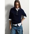 - maglione in puro cotone blu regular fit donna blu navy taglia xs