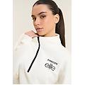 felpa comfort fit donna con mezza zip x elite crystal gray donna large