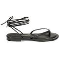 sandali bassi donna neri lace-up
