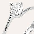 anello solitario valentino firmamenti oro bianco diamante collezione firmamenti misura 54 oro