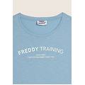 t-shirt training in jersey fiammato milky blue donna large