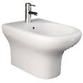 bidet sospeso compact in ceramica bianco attacco 180 con scarico a parete