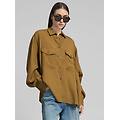 camicia con bottoni in twill
