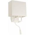 barcelona 29982 vesper lampada da parete bianca con lettore led