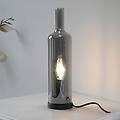 just light. lampada da tavolo bottle grigio fumo vetro e14