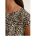t-shirt manica corta in viscosa fantasia animalier alloveranimalier whitecap gray donna extra small