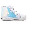 sneakers da bambina argento e bianco con zip taglia 36