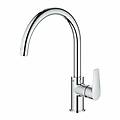 miscelatore lavello bauedge monocomando con bocca alta e girevole