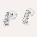 orecchini pendenti trilogy claire oro bianco cubic zirconia collezione claire oro bianco