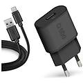 caricabatterie microusb usb type-a wall charger kit 5w black tetrkitmic1astd