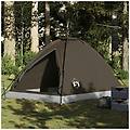 - tenda da campeggio a cupola per 4 persone marrone impermeabile