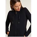 felpa donna con cappuccio e inserti micro-trecce nero donna xx large