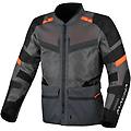 giacca moto touring captane nero dark grigio arancio taglia m