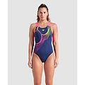 pezzo unico donna navy-shocking pink