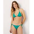 slip del costume in fish tale con laccetti laterali essentials / verde smeraldo / 2 verde smeraldo