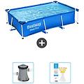 - piscina fuori terra rettangolo 259x170x61 cm blu include accessori coordinati cb38