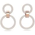 orecchini a cerchio hollow bianchi placcato color oro rosa os