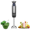 frullatore a immersione mixer a immersione in acciaio inox 800w minipimer nero 8 velocità con