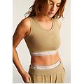 top sportivo in heavy jersey stretch con elastico logato aloe donna xx large